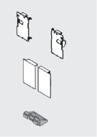 ZI7.0MS0 LEGRABOX pure Fronthalter, Höhe M, für Innenschubkasten li/re seidenweiß/oriongrau/polarsilber/terraschwarz/carbonschwarz/Inox