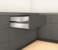 ZI7.0MS0 LEGRABOX pure Fronthalter, Höhe M, für Innenschubkasten li/re seidenweiß/oriongrau/polarsilber/terraschwarz/carbonschwarz/Inox