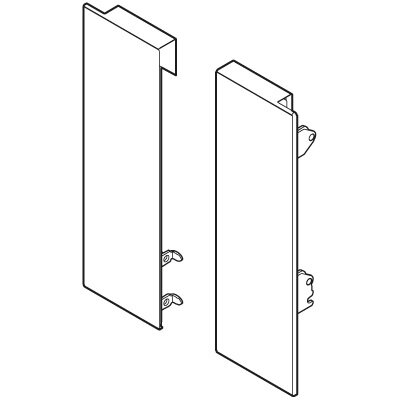 ZI7.2CS0 LEGRABOX pure Fronthalter, Höhe C, für Innenschubkasten mit Einschubelement, li/re seidenweiß/oriongrau/polarsilber/carbonschwarz/Inox