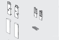 ZI7.3CS0 LEGRABOX pure Fronthalter, Höhe C, für Innenschubkasten mit Reling, li/re seidenweiß/oriongrau/polarsilber/terraschwarz/Inox