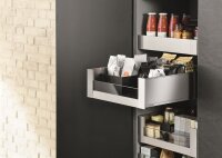 ZE7Vxxx LEGRABOX Glaseinschubelement - vorne, Höhe 70mm, KB=600-1200mm, Glas klar, für LEGRABOX pure/free