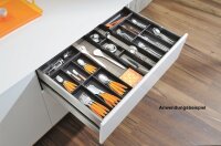ZC7S450BS3 AMBIA-LINE Besteckeinsatz, für LEGRABOX / MERIVOBOX, Kunststoff / Stahl, 4 Besteckfächer, NL=450 mm, Breite=300 mm