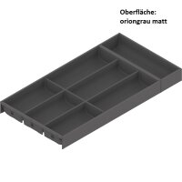 ZC7S600BS3 AMBIA-LINE Besteckeinsatz, für LEGRABOX / MERIVOBOX, Kunststoff / Stahl, 7 Besteckfächer, NL=600 mm, Breite=300 mm