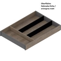 ZC7S450BH3 AMBIA-LINE Besteckeinsatz, für LEGRABOX/MERIVOBOX, Holzdesign, 4 Besteckfächer, NL=450 mm, Breite=300 mm