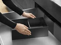 ZC7A0P0F AMBIA-LINE Holzrückwandadapter für LEGRABOX Frontauszug, Stahl, Höhe F, ab NL=400mm, Rahmenbreite 218mm