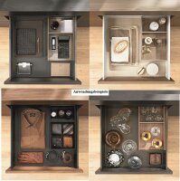 ZC7F400RHP AMBIA-LINE Rahmen für Frontauszug LEGRABOX/MERIVOBOX, Holzdesign, ab NL=400 mm, Breite=218 mm