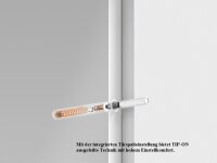 956.1004 TIP-ON für Türen Kurzversion, bis Höhe 130cm, inkl. Haftplatten, Ausstoßweg 17mm,  carbonschwarz