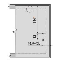 20K4101Aventos HK-XS Frontbefestigung zum Schrauben...