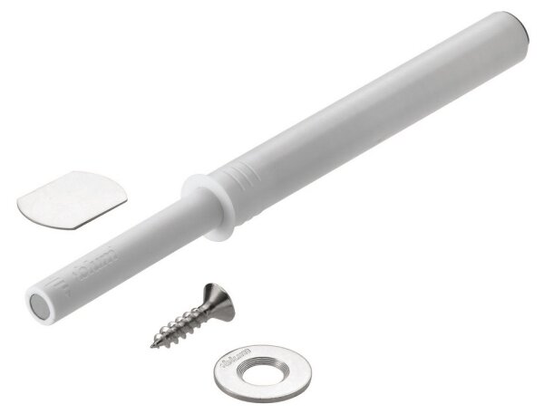 956A1004 TIP-ON für Türen Langversion, ab Höhe 130cm, inkl. Haftplatten, Auslöseweg 1,5mm, seidenweiss