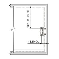 20K4101AAventos HK-XS Frontbefestigung zum Schrauben...