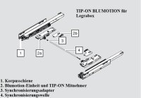 65.5631 Frontspaltlehre für TIP-ON BLUMOTION  LEGRABOX/MOVENTO
