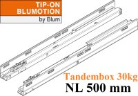 578.5001M TANDEMBOX TIP-ON Blumotion Korpusschiene Vollauszug, 30 kg, NL= 500mm, li/re