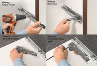 T60B3560 TIP-ON BLUMOTION Einheit für Tandembox, Typ L5, NL=350-650 mm, 25-65 kg, li/re