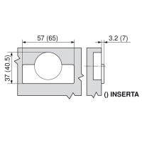 79T9550 CLIP top Stollenscharnier 95°, mit Feder, Topf: Schrauben