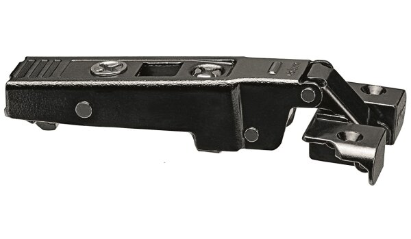 71T950AOX CLIP top Alurahmenscharnier 95°, Eckanschlag, mit Feder, Topf: Schrauben, Onyxschwarz