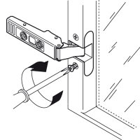 71T950AOX CLIP top Alurahmenscharnier 95°, Eckanschlag, mit Feder, Topf: Schrauben, Onyxschwarz