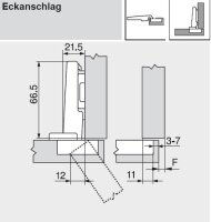 71B3550 CLIP top BLUMOTION Standardscharnier 110°,...