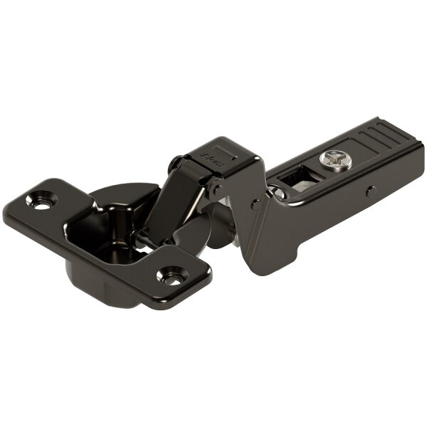 70T9750.TLOX onyx CLIP top Profiltürscharnier 95°, 18mm gekröpft, ohne Feder, Topf: Schrauben, onyxschwarz