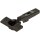70T9590BTL onyx, CLIP top Profiltürscharnier 95°, gerade, ohne Feder, Topf: Inserta, Onyxschwarz