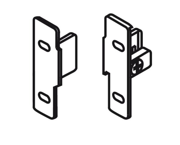 ZSF.1510 Frontbefestigung, links/rechts, Schraubversion, für blum METABOX Höhe N = 54 mm