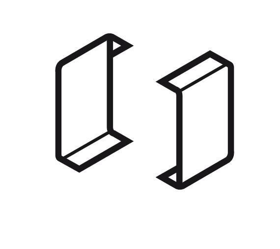 ZAA.3500 Abdeckkappen Standard-Frontbefestigung blum METABOX 320M/K/H