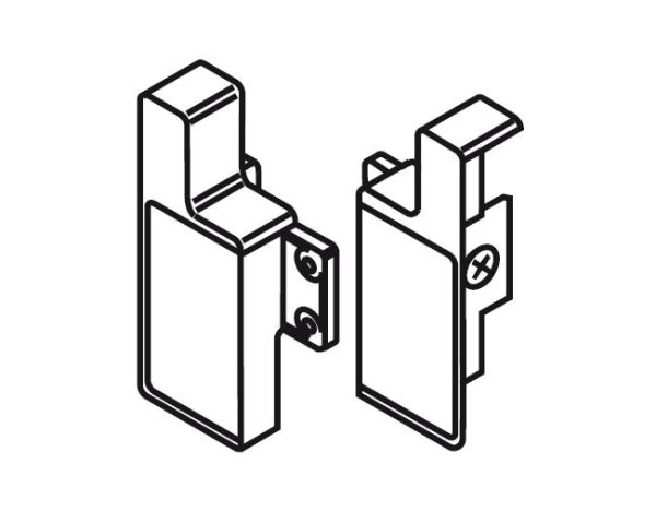 ZIF.3000 Frontbefestigung links/rechts für Innenschubkasten für blum METABOX Höhe M = 86 mm