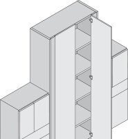 78T9550.TL CLIP top Stollenscharnier 95°, innenliegend, ohne Feder, Topfbefestigung: Schrauben