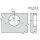 78T9550.TL CLIP top Stollenscharnier 95°, innenliegend, ohne Feder, Topfbefestigung: Schrauben