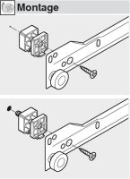 320M0048/88 Distanzteil für METABOX Teilauszug, Schraubversion, Distanzstärke: 4 - 8 mm