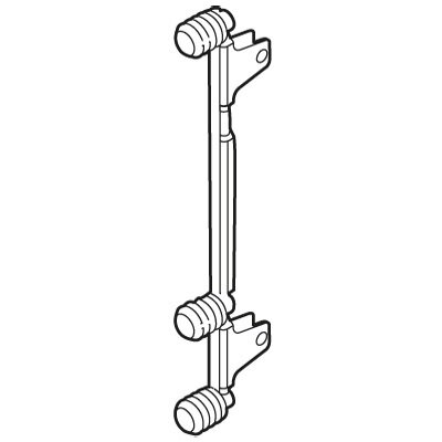 ZF7C70E2 LEGRABOX Frontbefestigung für Höhe C Expando, symmetrisch